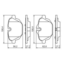 BOSCH 0 986 494 432 Bremsbelagsatz, Scheibenbremse