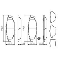 BOSCH 0 986 494 444 Bremsbelagsatz, Scheibenbremse