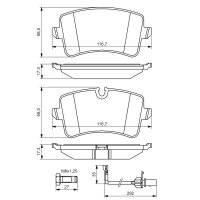 BOSCH 0 986 494 446 Bremsbelagsatz, Scheibenbremse