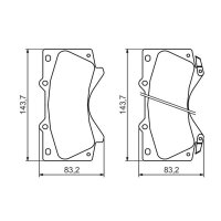 BOSCH 0 986 494 449 Bremsbelagsatz, Scheibenbremse
