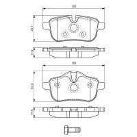 BOSCH 0 986 494 450 Bremsbelagsatz, Scheibenbremse