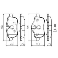 BOSCH 0 986 494 450 Bremsbelagsatz, Scheibenbremse