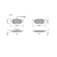 BOSCH 0 986 494 463 Bremsbelagsatz, Scheibenbremse
