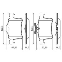 BOSCH 0 986 494 480 Bremsbelagsatz, Scheibenbremse