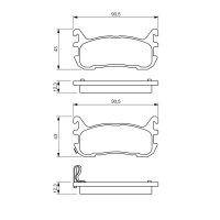 BOSCH 0 986 494 482 Bremsbelagsatz, Scheibenbremse