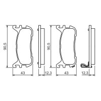 BOSCH 0 986 494 482 Bremsbelagsatz, Scheibenbremse