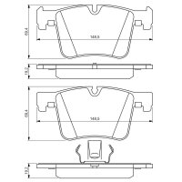 BOSCH 0 986 494 487 Bremsbelagsatz, Scheibenbremse