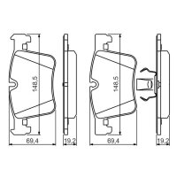 BOSCH 0 986 494 487 Bremsbelagsatz, Scheibenbremse