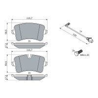 BOSCH 0 986 494 488 Bremsbelagsatz, Scheibenbremse
