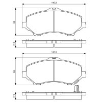BOSCH 0 986 494 493 Bremsbelagsatz, Scheibenbremse