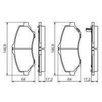 BOSCH 0 986 494 493 Bremsbelagsatz, Scheibenbremse