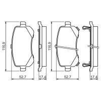BOSCH 0 986 494 496 Bremsbelagsatz, Scheibenbremse