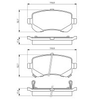BOSCH 0 986 494 496 Bremsbelagsatz, Scheibenbremse