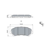 BOSCH 0 986 494 501 Bremsbelagsatz, Scheibenbremse