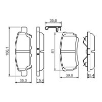 BOSCH 0 986 494 502 Bremsbelagsatz, Scheibenbremse