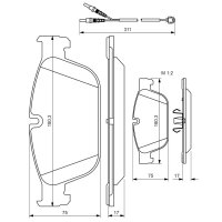 BOSCH 0 986 494 526 Bremsbelagsatz, Scheibenbremse