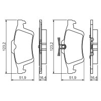 BOSCH 0 986 494 528 Bremsbelagsatz, Scheibenbremse
