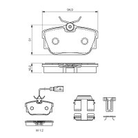 BOSCH 0 986 494 529 Bremsbelagsatz, Scheibenbremse