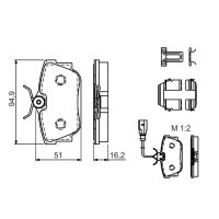 BOSCH 0 986 494 529 Bremsbelagsatz, Scheibenbremse