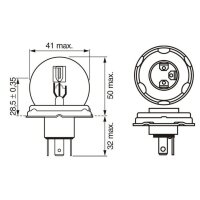 BOSCH 1 987 302 023 Glühlampe, Fernscheinwerfer