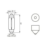 BOSCH 1 987 302 225 Glühlampe, Innenraumleuchte