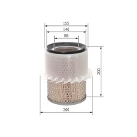 BOSCH 1 987 429 186 Luftfilter
