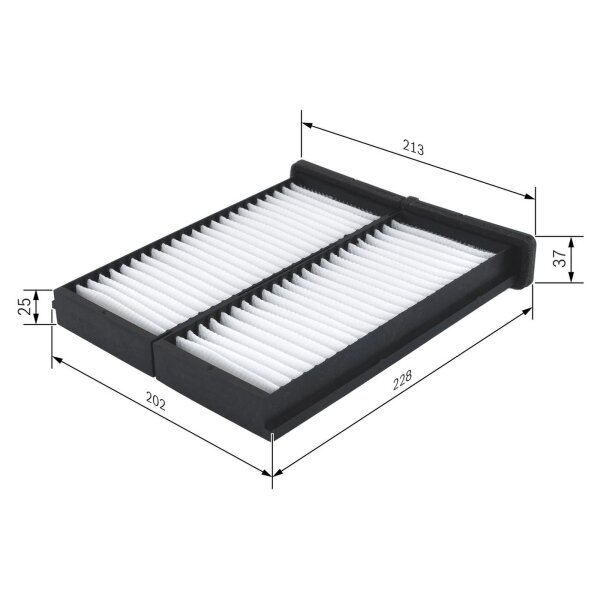 BOSCH 1 987 432 086 Filter, Innenraumluft