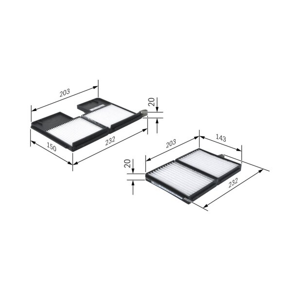 BOSCH 1 987 432 159 Filter, Innenraumluft
