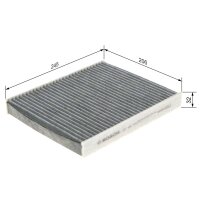 Innenraum-/Pollenfilter BOSCH 1 987 432 315 Aktivkohle - 2 Stück