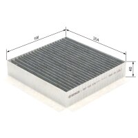 BOSCH 1 987 432 378 Filter, Innenraumluft