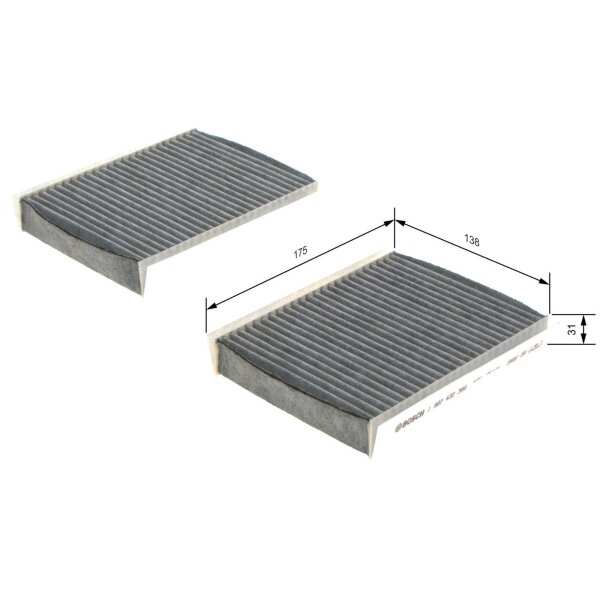 BOSCH 1 987 432 386 Filter, Innenraumluft