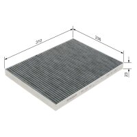BOSCH 1 987 432 497 Filter, Innenraumluft