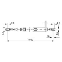 BOSCH 1 987 477 047 Seilzug, Feststellbremse