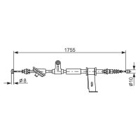 BOSCH 1 987 477 111 Seilzug, Feststellbremse