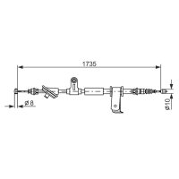 BOSCH 1 987 477 112 Seilzug, Feststellbremse