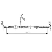 BOSCH 1 987 477 174 Seilzug, Feststellbremse