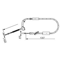 BOSCH 1 987 477 223 Seilzug, Feststellbremse