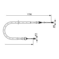 BOSCH 1 987 477 235 Seilzug, Feststellbremse
