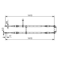 BOSCH 1 987 477 245 Seilzug, Feststellbremse