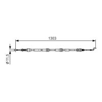 BOSCH 1 987 477 260 Seilzug, Feststellbremse