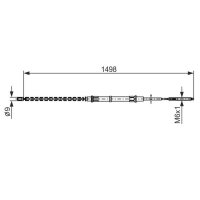 BOSCH 1 987 477 338 Seilzug, Feststellbremse