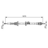 BOSCH 1 987 477 357 Seilzug, Feststellbremse