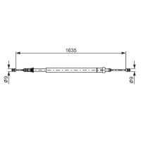 BOSCH 1 987 477 582 Seilzug, Feststellbremse
