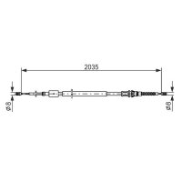 BOSCH 1 987 477 598 Seilzug, Feststellbremse