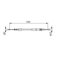 BOSCH 1 987 477 660 Seilzug, Feststellbremse
