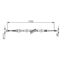 BOSCH 1 987 477 686 Seilzug, Feststellbremse