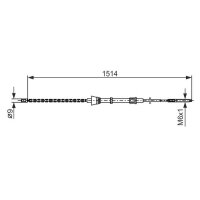 BOSCH 1 987 477 695 Seilzug, Feststellbremse
