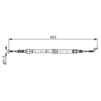 BOSCH 1 987 477 707 Seilzug, Feststellbremse