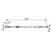 BOSCH 1 987 477 712 Seilzug, Feststellbremse