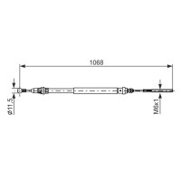 BOSCH 1 987 477 713 Seilzug, Feststellbremse